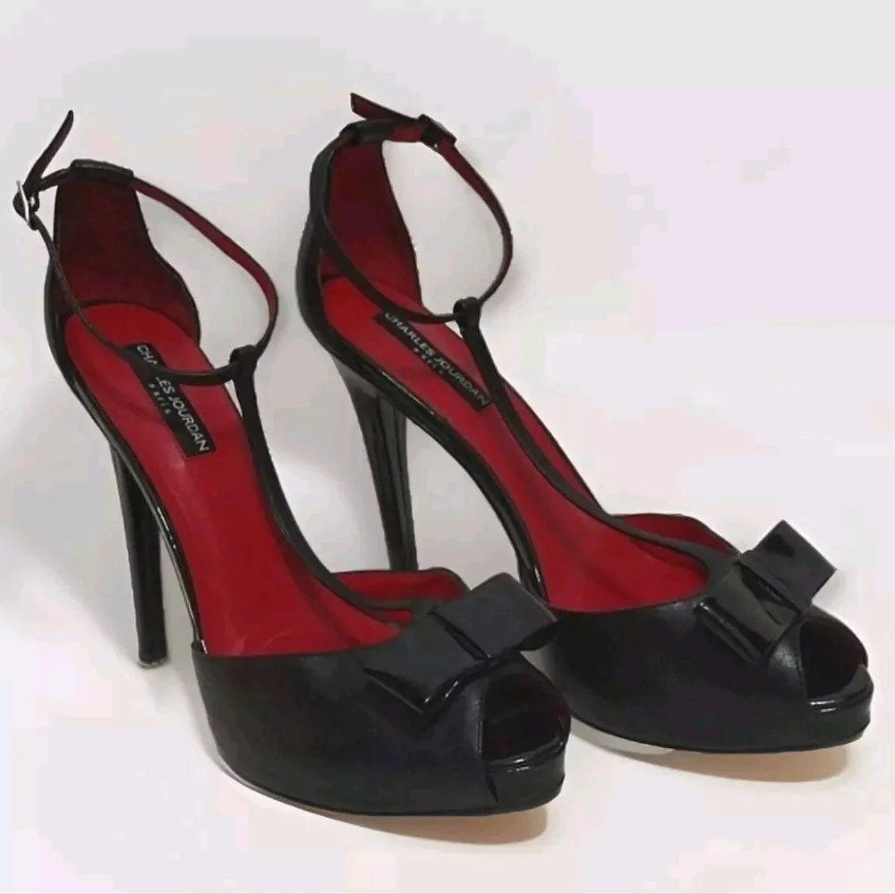 Charles Jourdan Platform Stiletto Heels US 10 Sexy Drag Queen Edgy Leather Shoes